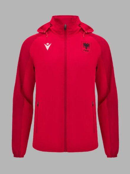 Albania National Team FSHF 2024 25 Training Rain Jacket Red