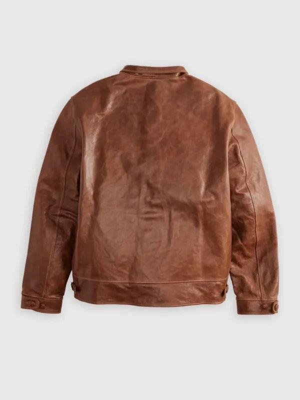 Albert Einstein Levi s Menlo Cossack Leather Jacket