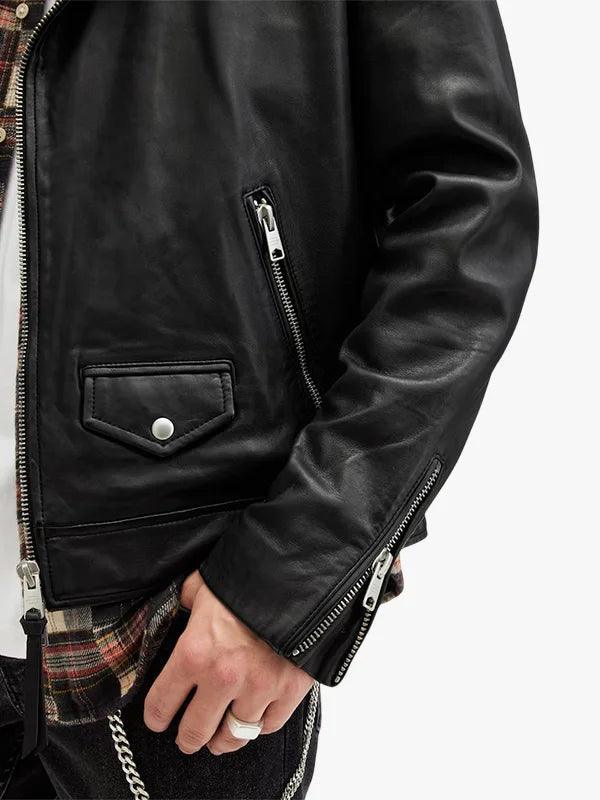 Allsaints Leather Milo Biker Jacket