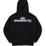 Awake NY Crown Logo Full Zip Hoodie Black