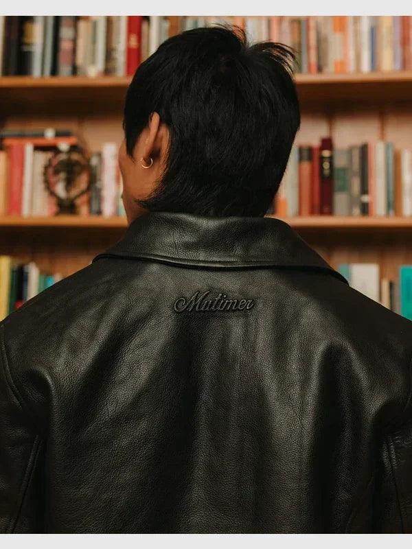 BLACK LEATHER MUTIMER JACKET