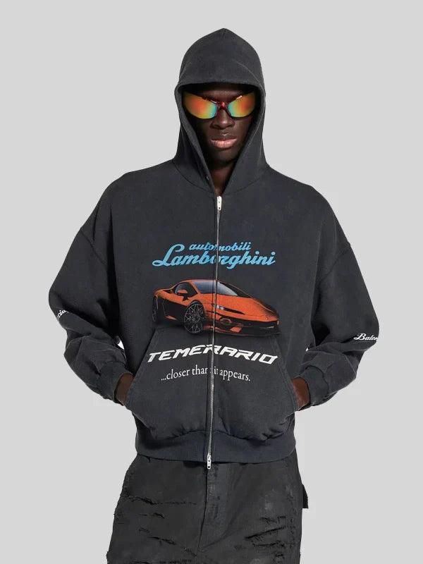 Balenciaga I Automobili Lamborghini Hoodie Black