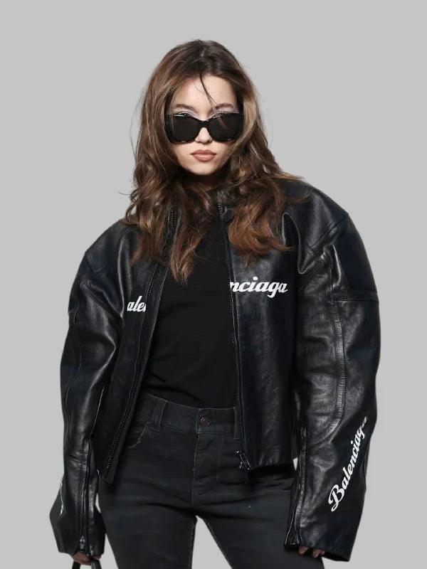 Balenciaga I Automobili Lamborghini Leather Racing Jacket