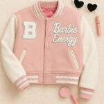Barbie Energy Varsity Jacket PInk
