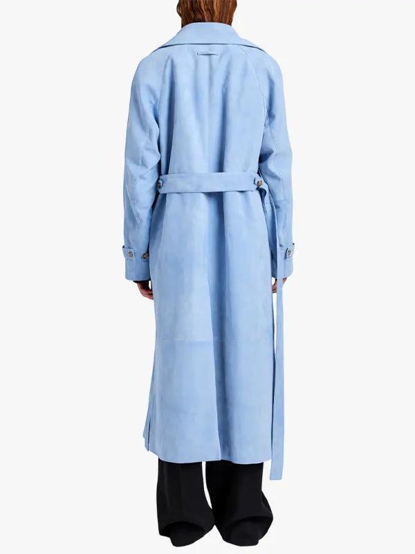 Belted Longline Suede Trench Coat