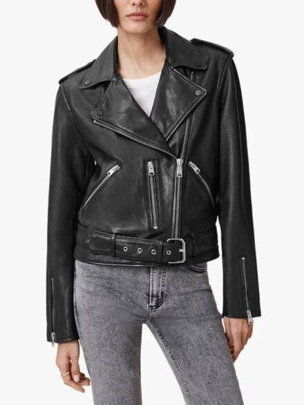 Black Balfern Leather Biker Jacket 87020007 8bff 4b65 8505 14f0947cf96d