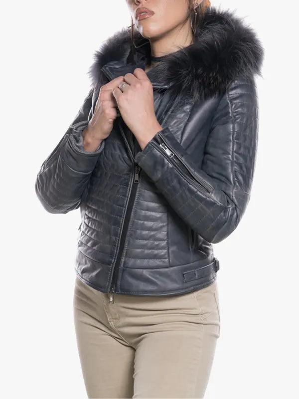 Blue Vintage Down Jacket Lasmara