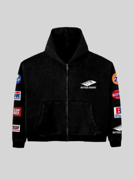 Bottega Desires Patches Hoodie Black