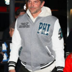 Bradley Cooper Eagles Jacket Grey White