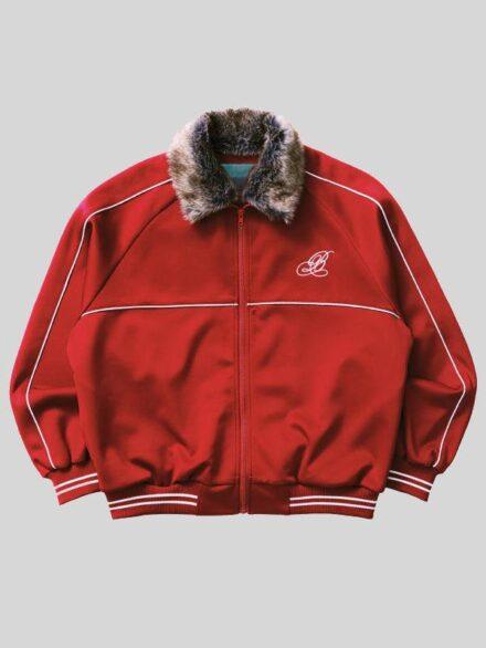 Brigade Fur Collar Track Jacket Red