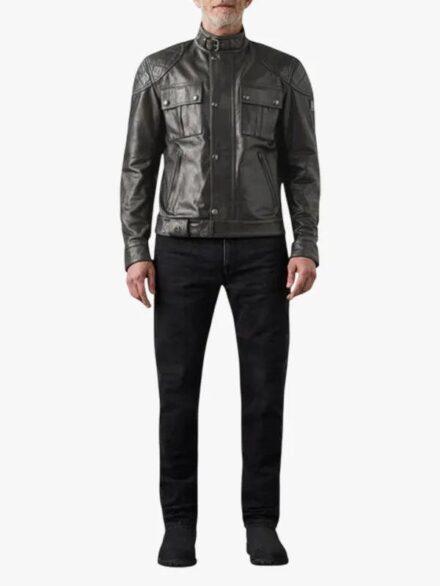 Brooklands Black Motorcycle Leather Jacket