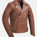 Brooklyn Mens Fashion Brown Leather Jacket
