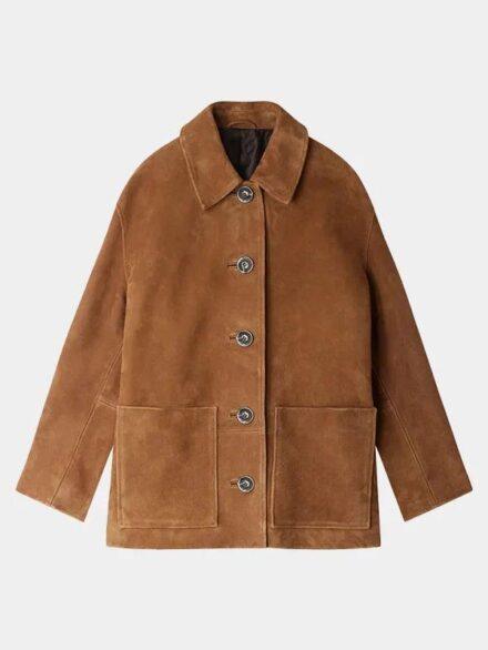 Brown Soeur Suede Jacket vincenzo