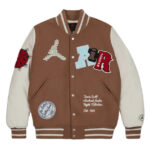 Cactus Jack Travis Scott x Jordan Varsity Jacket Antique Brown