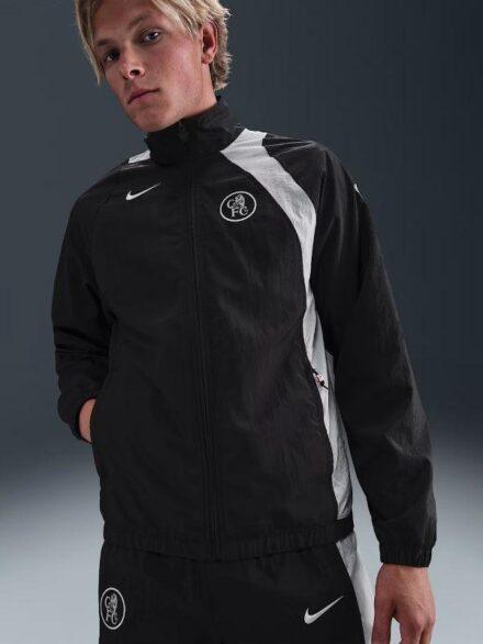 Chelsea FC Men s Nike Soccer Total 90 Soccer Track Jacket Blacl
