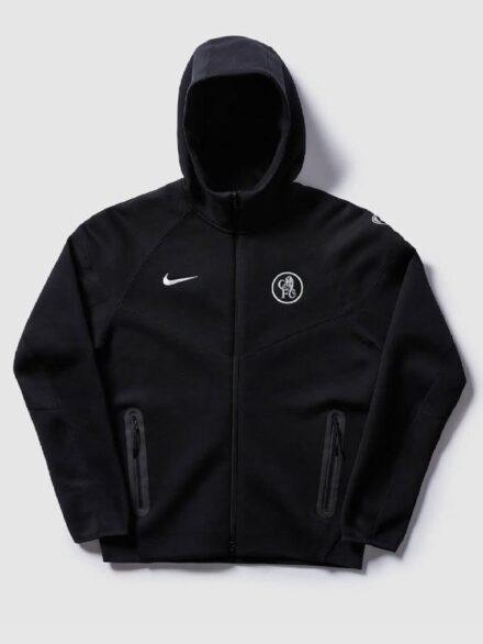 Chelsea Nike Tech Fleece Full Zip Hoodie Jacket Black