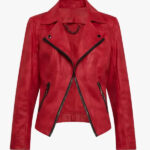 Cherry Rush Vex ZipperCherry Rush Vex Zipper Trim Women Biker Leather Jacket Trim Women Biker Leather Jacket 1