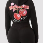 Cherry Shrunken Zip Hoodie True Religion