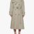 Classic Double-Breasted Belted Long Trench Coat For Women's