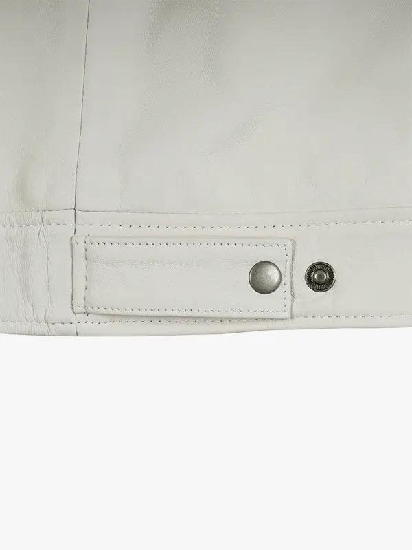 Classic Men s Shirt Collar Harrington Leather Jacket