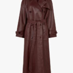 Corrin Leather Trench Coat