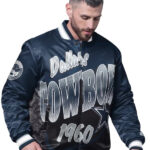 Dallas Cowboys Starter Pass Rush Varsity Jacket Navy