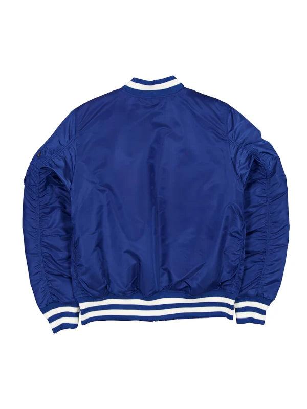 Detroit Lions x Alpha x New Era MA 1 Bomber Jacket Blue