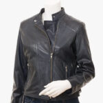 Dora Women s Navy Blue Biker Jacket