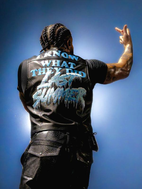 Drake I Know What They Did Last Summer Leather Vest Black