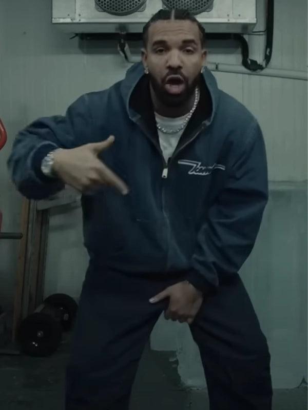 Drake Iceman Blue Hooded Jacket