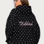 Edikted Polka Dot Hoodie Black
