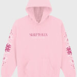 Even In Arcadia Floral Sleep Token Pink Hoodie