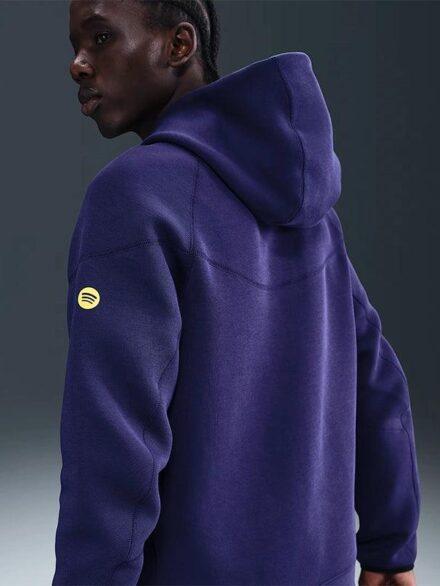 FC Barcelona Tech Windrunner Nike Full Zip Soccer Hoodie Purple