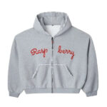 GV Raspberry Hills Script Zip Up Hoodie Grey