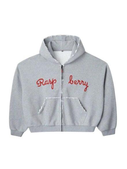 GV Raspberry Hills Script Zip Up Hoodie Grey