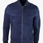 Genuine Suede Varsity Bomber Jacket
