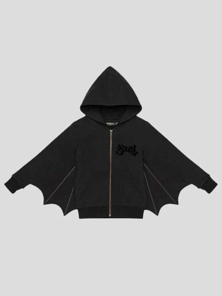Ghost Bat Hoodie Black
