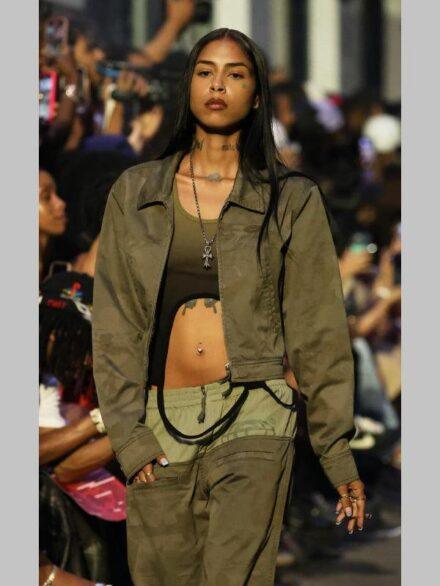 Gio Telfar 20th Anniversary Runway Green Jacket
