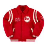 Golf Wang x Marty Supreme Rockwell Varsity Jacket Red
