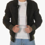 Green U03 Mens Bomber Shirt Style Jacket
