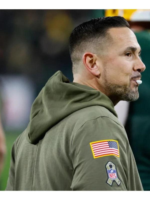 Green Bay Packers Matt LaFleur Salute To Service Bomber Jacket 2025