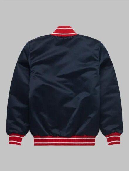HOMAGE X Starter Guardians Heavyweight Blue Satin Varsity Jacket