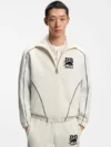 HUGO x RB Bull Motif Zip-Up Jacket White