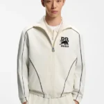 HUGO x RB Bull Motif Zip Up Jacket White