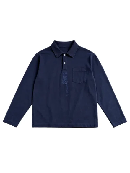 Harry Styles KATTDO Embroidered Rugby Shirt Blue