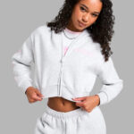 Hoodrich Totum Crop Full Zip Hoodie Grey
