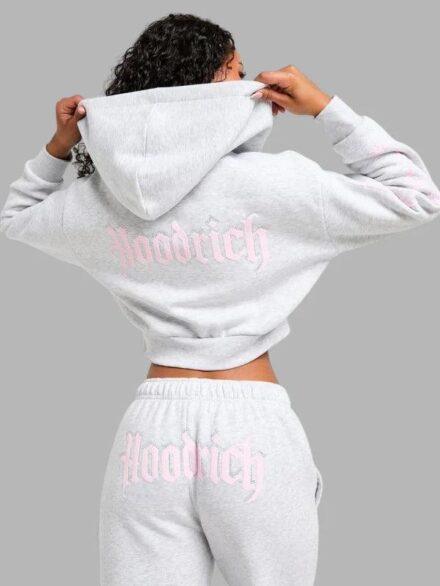 Hoodrich Totum Crop Grey Zip Up Hoodie