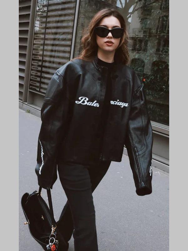I Automobili Lamborghini x Balenciaga Leather Jacket Black