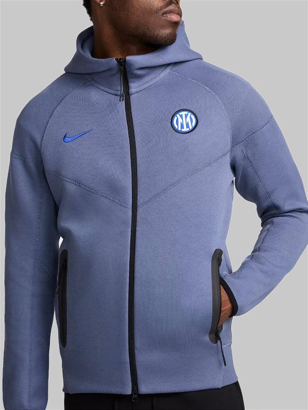 Inter Milan Tech Fleece Windrunner Mens Nike Football Full Zip Hoodie