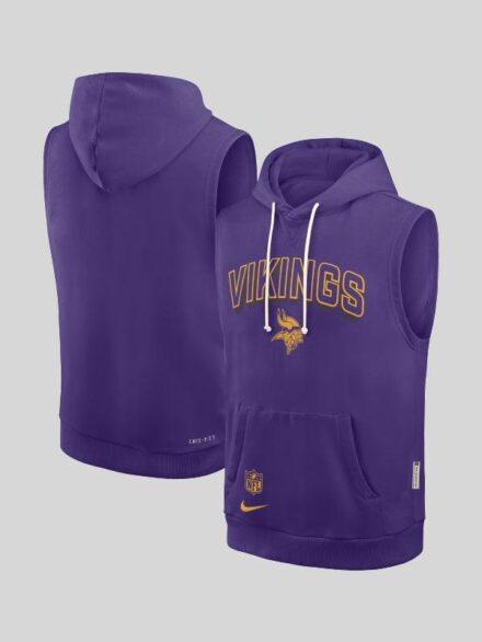 J J McCarthy Minnesota Vikings Sleeveless Hoodie Purple